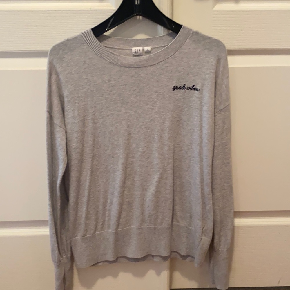 Gap “good vibes” crew neck sweater